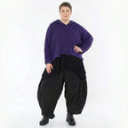 AKH Premium Bigshirt in kastiger Form, aus Baumwolle, P1032.2601, Lila, Ausgefallen, Zeitlos