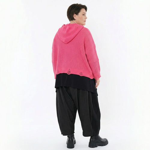 AKH Premium Bigshirt in kastiger Form, aus Baumwolle, P1032.2601, Rosa, Ausgefallen, Zeitlos