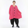 A-Form Bigshirt von AKH Premium aus Baumwolle, P1032.2603, Rosa, Ausgefallen, Zeitlos, Schick