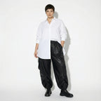 Ballonhose von AKH Premium aus Materialmix, P1027.7181, Schwarz, Ausgefallen, Zeitlos