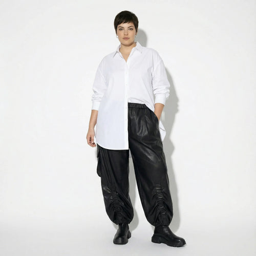 Ballonhose von AKH Premium aus Materialmix, P1027.7181, Schwarz, Ausgefallen, Zeitlos