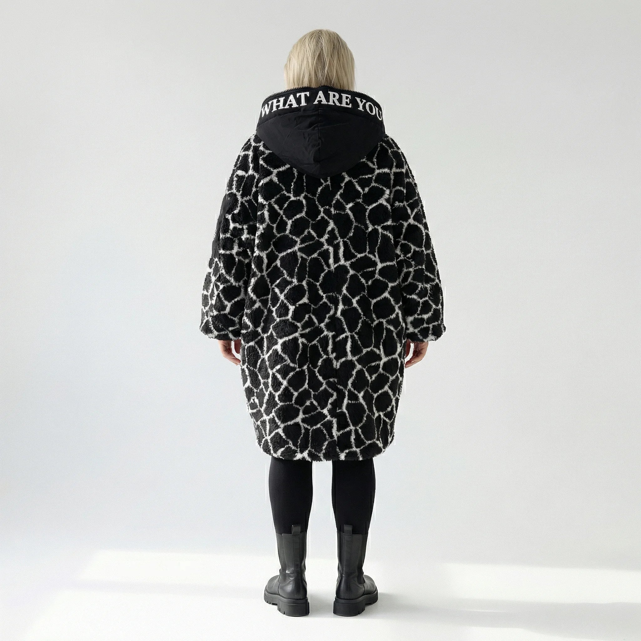 Ballon Jacke von H4 Fashion aus Polyamid, 2366, Schwarz, Animal, Ausgefallen, Zeitlos