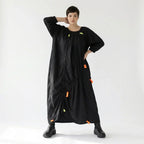 iZAR Oversize-Kleid mit Neon-Details und fließendem Slinky-Material – Avantgarde-Look bei Modeare