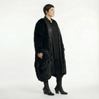  Ballonmantel von AKH Premium aus Polyester, P1029.7176, Schwarz, Raute, Ausgefallen