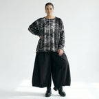 B-One Oversize Sweatshirt-Set im Lagenlook aus French Terry in Schwarz-Weiß | Modeare Avantgarde Damenmode