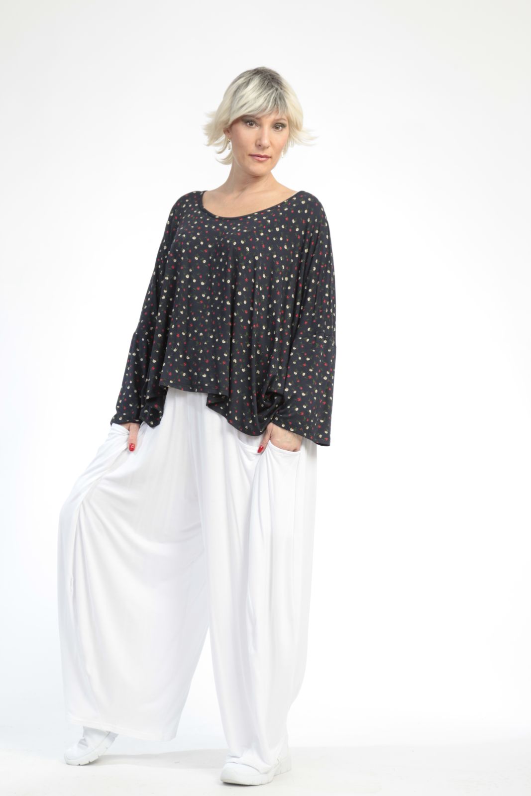 AKH Fashion · Shirt · Rayan-Blossom · 3017 · Dunkelblau