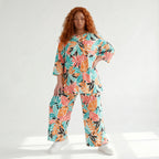 Zeitlos elegantes Lagenlook Oversize Shirt in schmeichelnder A-Form, weich fließend, Mehrfarbig