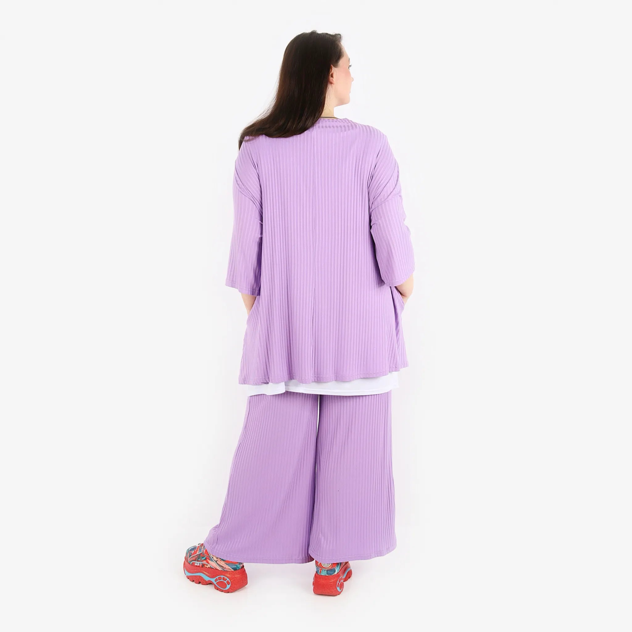  Papita Hose in gerader Form, aus Viskose, 6937, Lavender, Schick, Modern, Bequem, Schick