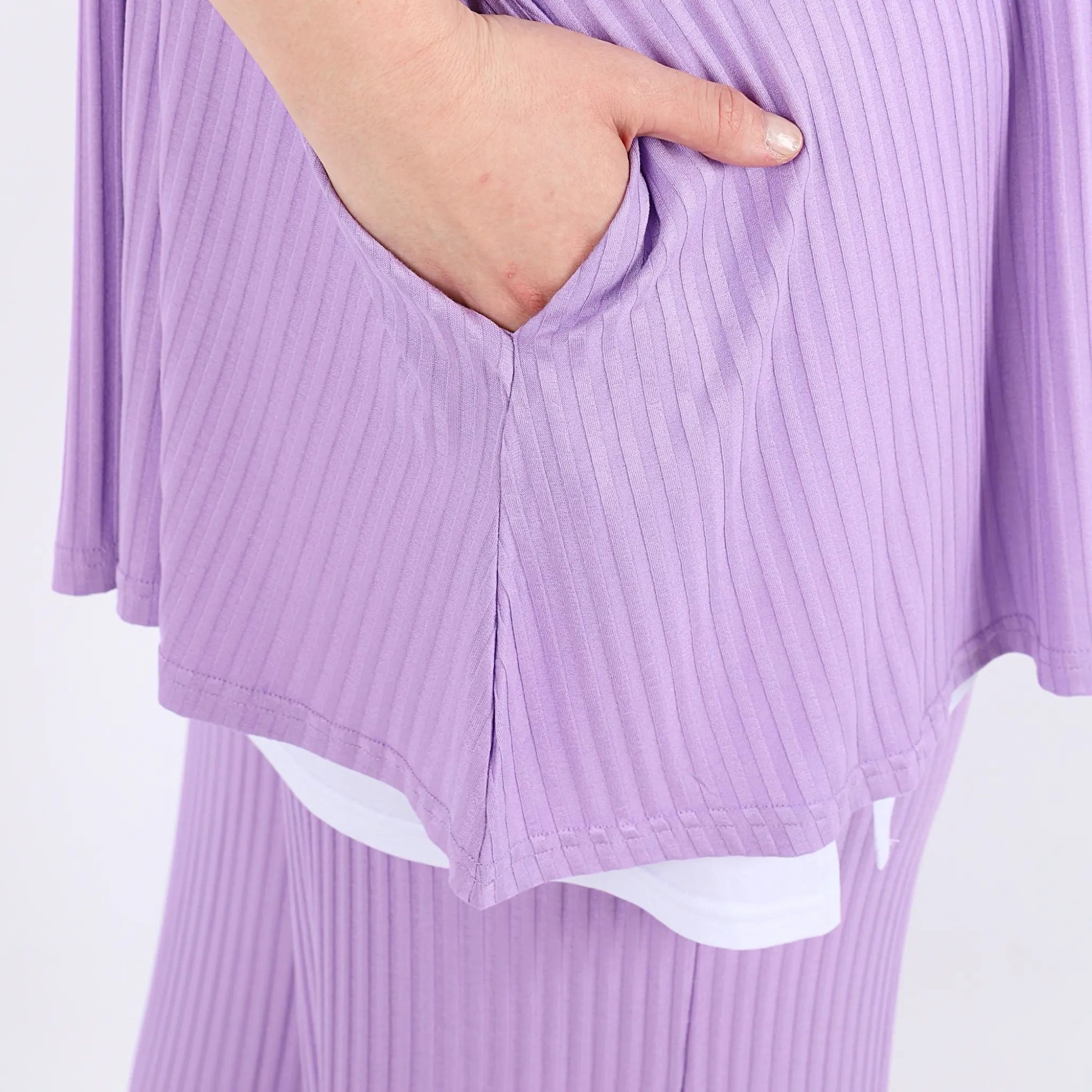  Papita Hose in gerader Form, aus Viskose, 6937, Lavender, Schick, Modern, Bequem, Schick
