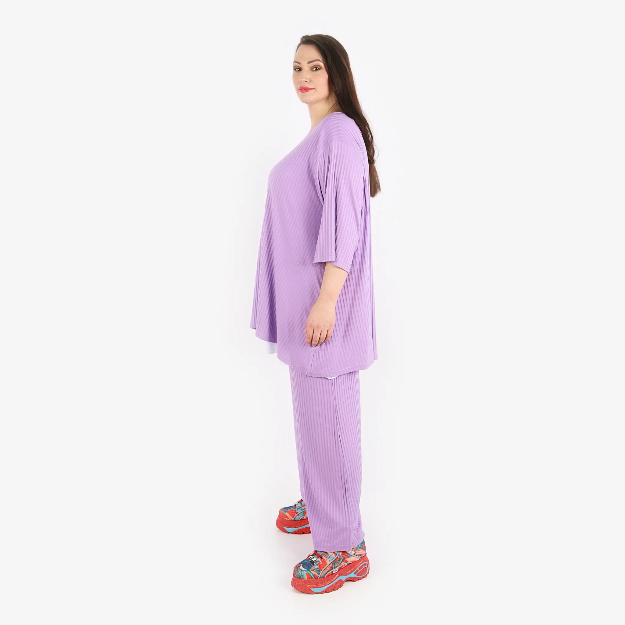  Papita Hose in gerader Form, aus Viskose, 6937, Lavender, Schick, Modern, Bequem, Schick