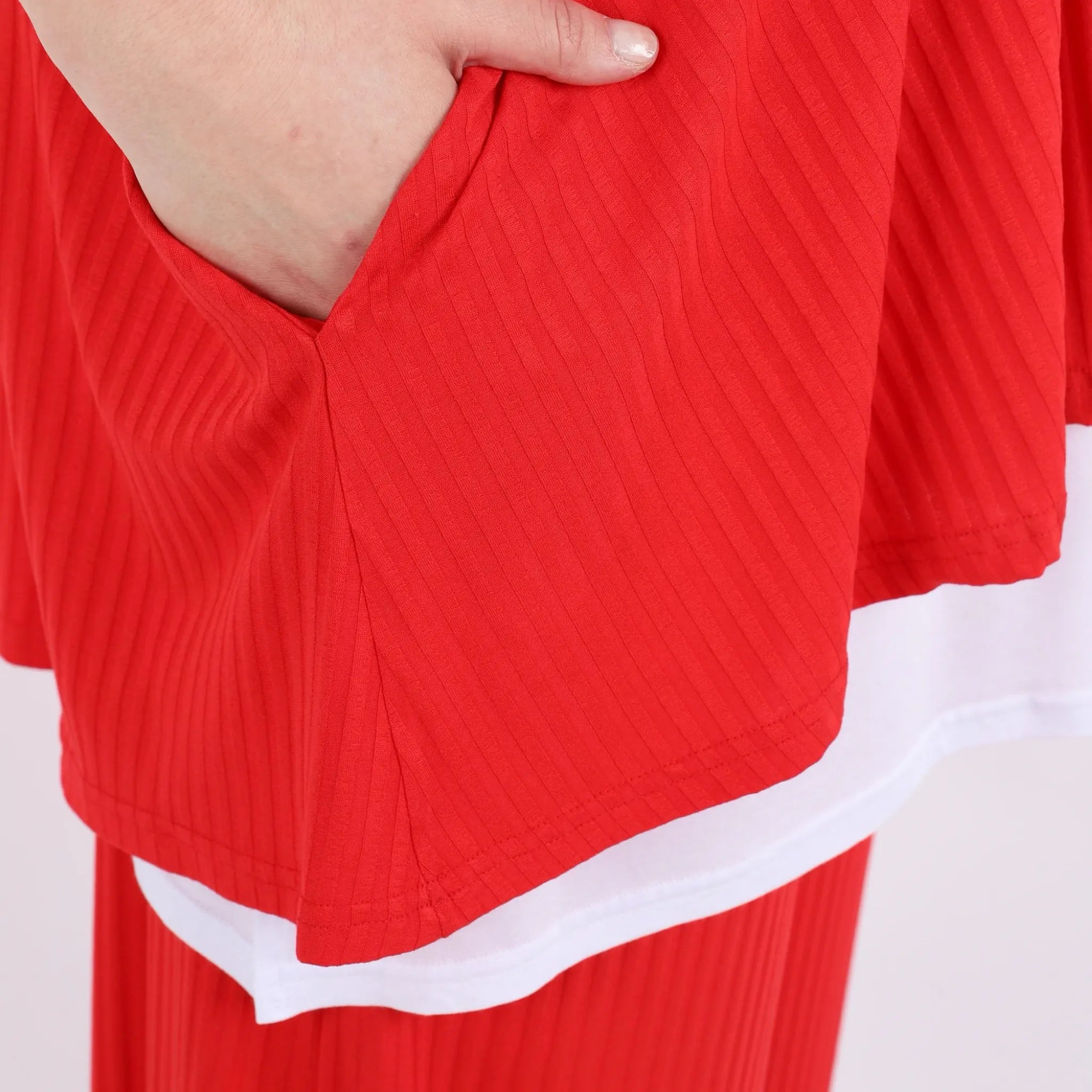  Papita Bigshirt in Glocken-Form, aus Viskose, 6936, Rubinen Rot, Schick, Modern, Bequem