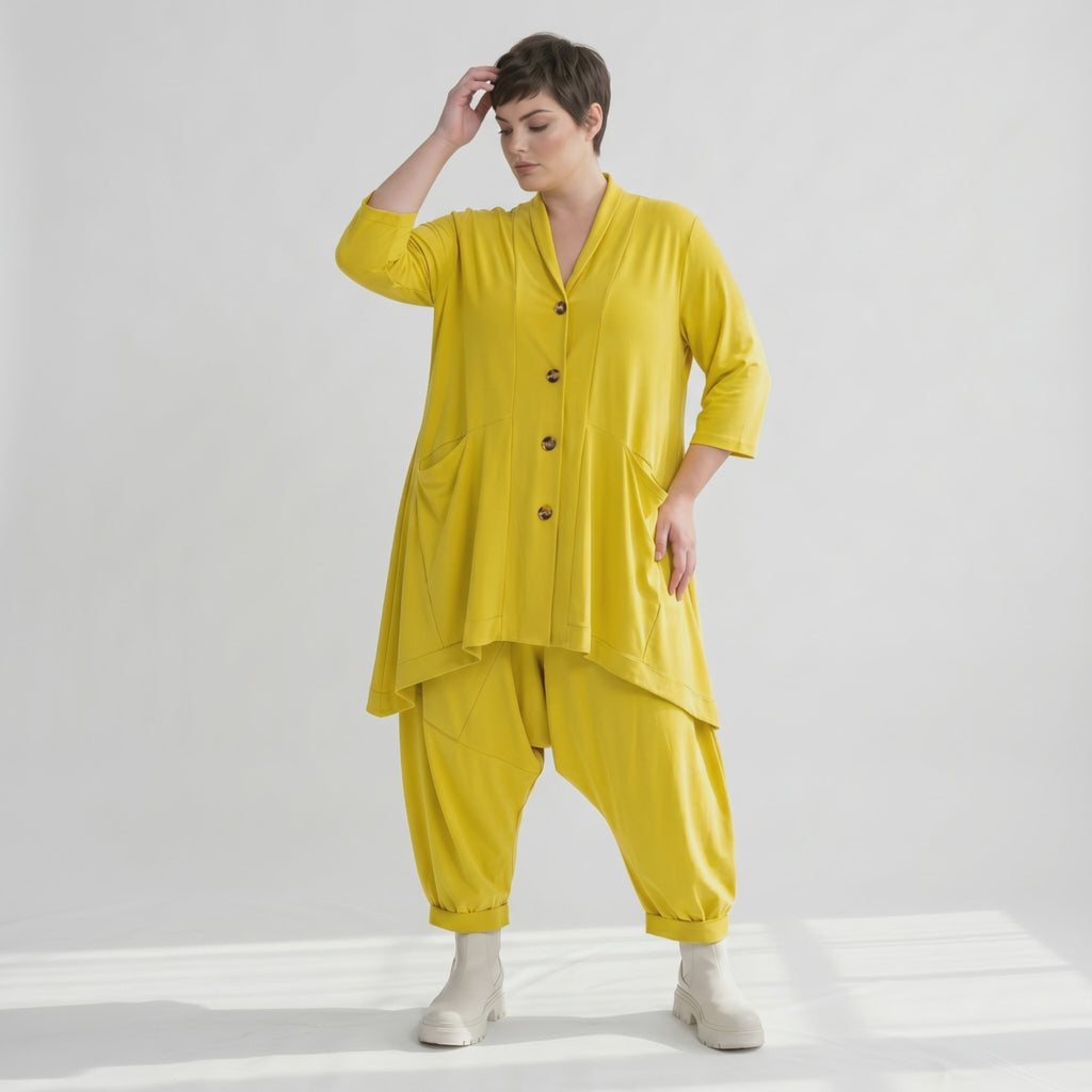 A-Form Jacke von AKH Fashion aus Materialmix, ausgefallene, zeitlose Lagenlook Mode