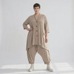 A-Form Jacke von AKH Fashion aus Materialmix, ausgefallene, zeitlose Lagenlook Mode