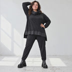 Bequeme Jerseyleggings aus Viskose mit Elasthan im Karottenschnitt mit Elastikbund