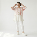 Oversize Damen Jacke, AKH Fashion, Baumwolle, gerundeter Form, Lagenlook Mode, große Größen - SEELENlook