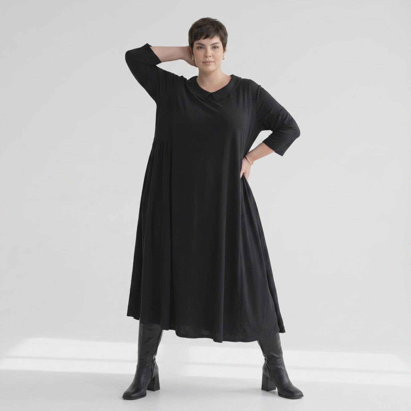 Ballonkleid von AKH Fashion aus Materialmix, ausgefallene, zeitlose Lagenlook Mode