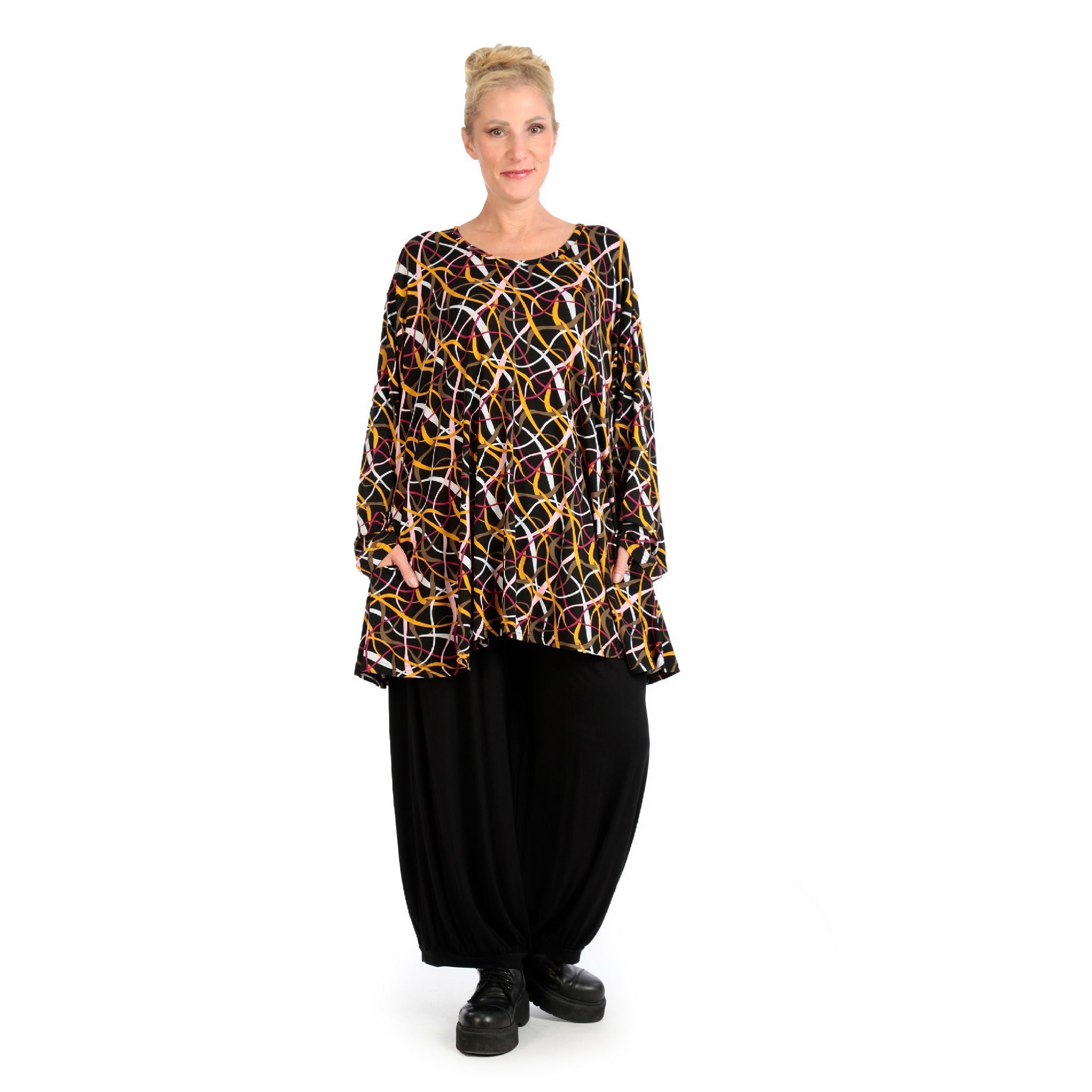 AKH Fashion · Shirt · Amira · 1892 · Schwarz/Gelb/Weiß
