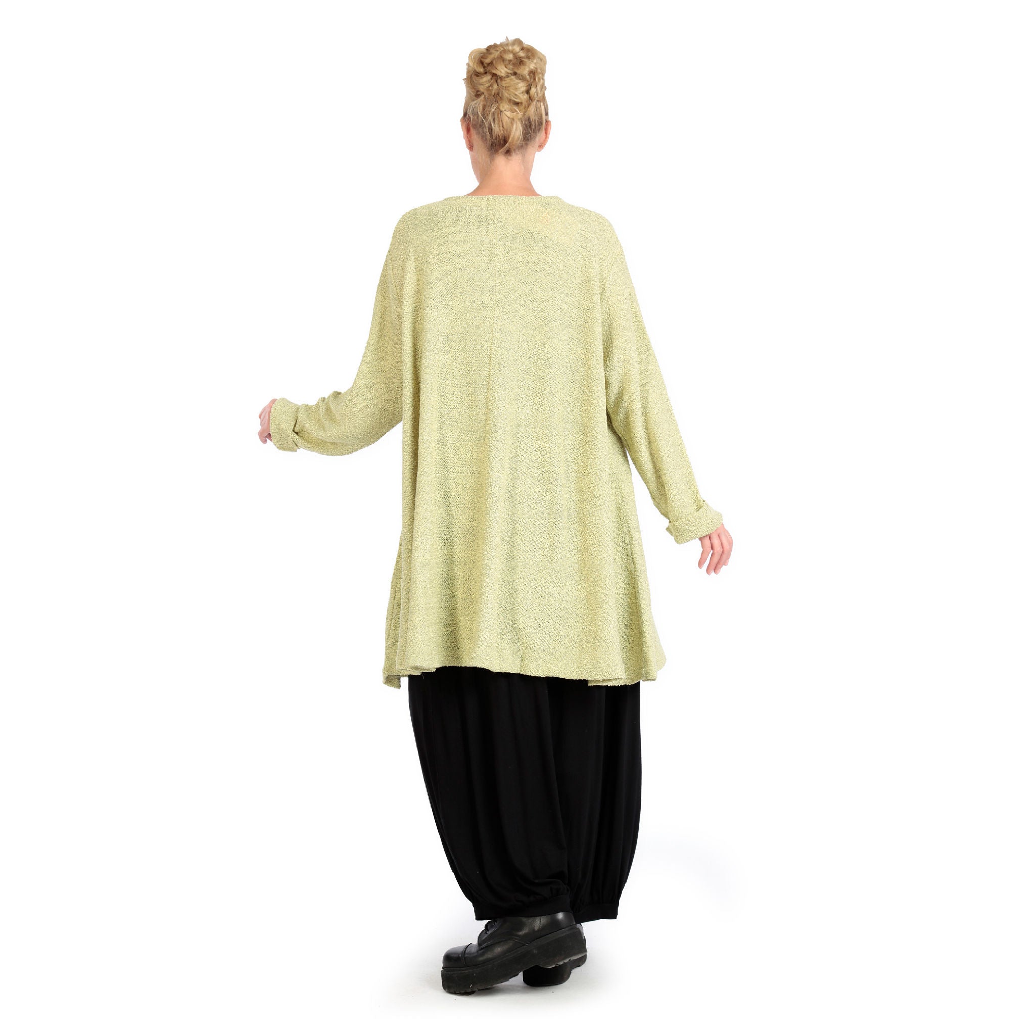  A-Form Jacke von AKH Fashion aus Materialmix, 1133.01382, Hellgrün, Schick, Modern, Bequem