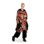  Ballonmantel von AKH Fashion aus Materialmix, 1140.06856, Rot-Orange-Schwarz, Grafik