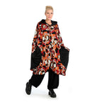  Ballonmantel von AKH Fashion aus Materialmix, 1140.06856, Rot-Orange-Schwarz, Grafik