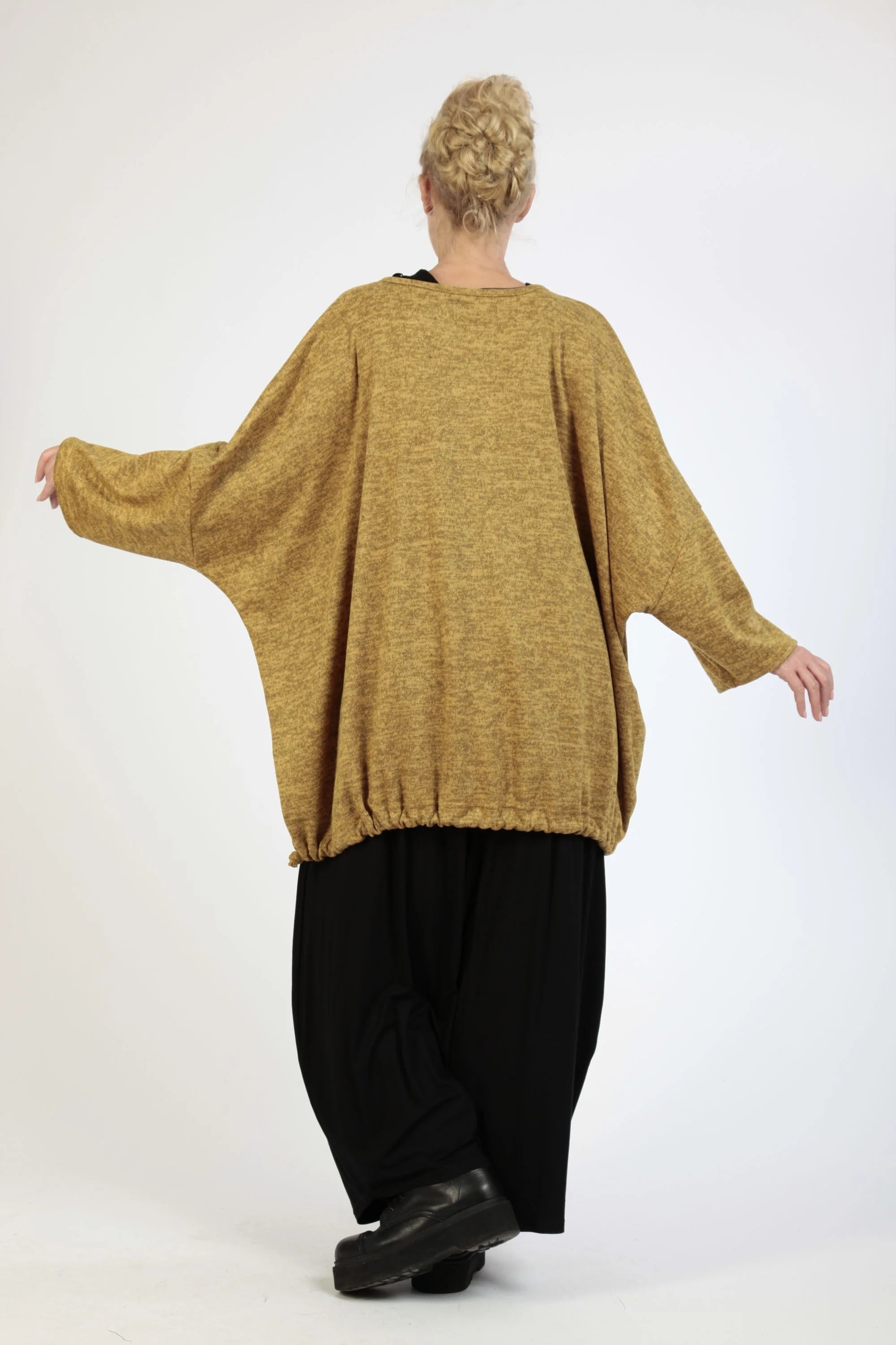  BallonBigshirt von AKH Fashion aus Polyester, 1179.06601, Senf, Meliert, Schick, Modern