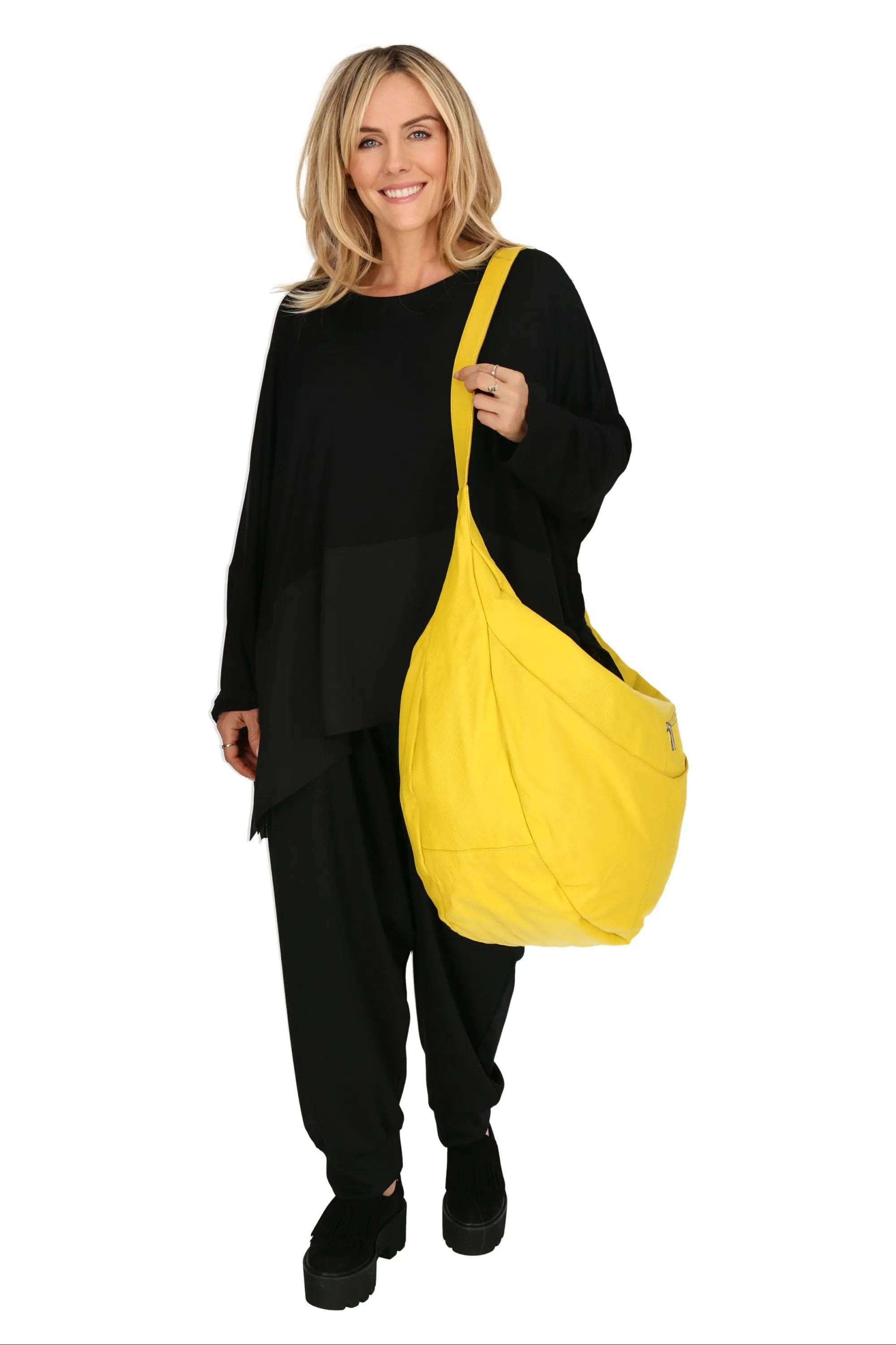  Ballon Tasche von AKH Fashion aus Leder, 1180.DJ004, Limette, Schick, Modern, Bequem