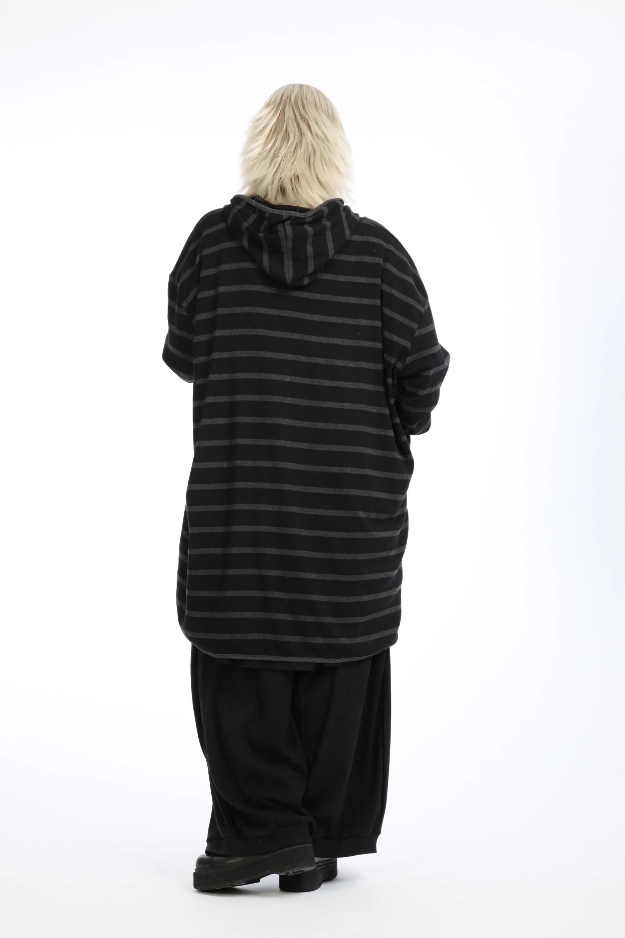  AKH Fashion Jacke in gerader Form, aus Materialmix, 1190.07598, Schwarz-Dunkelgrau