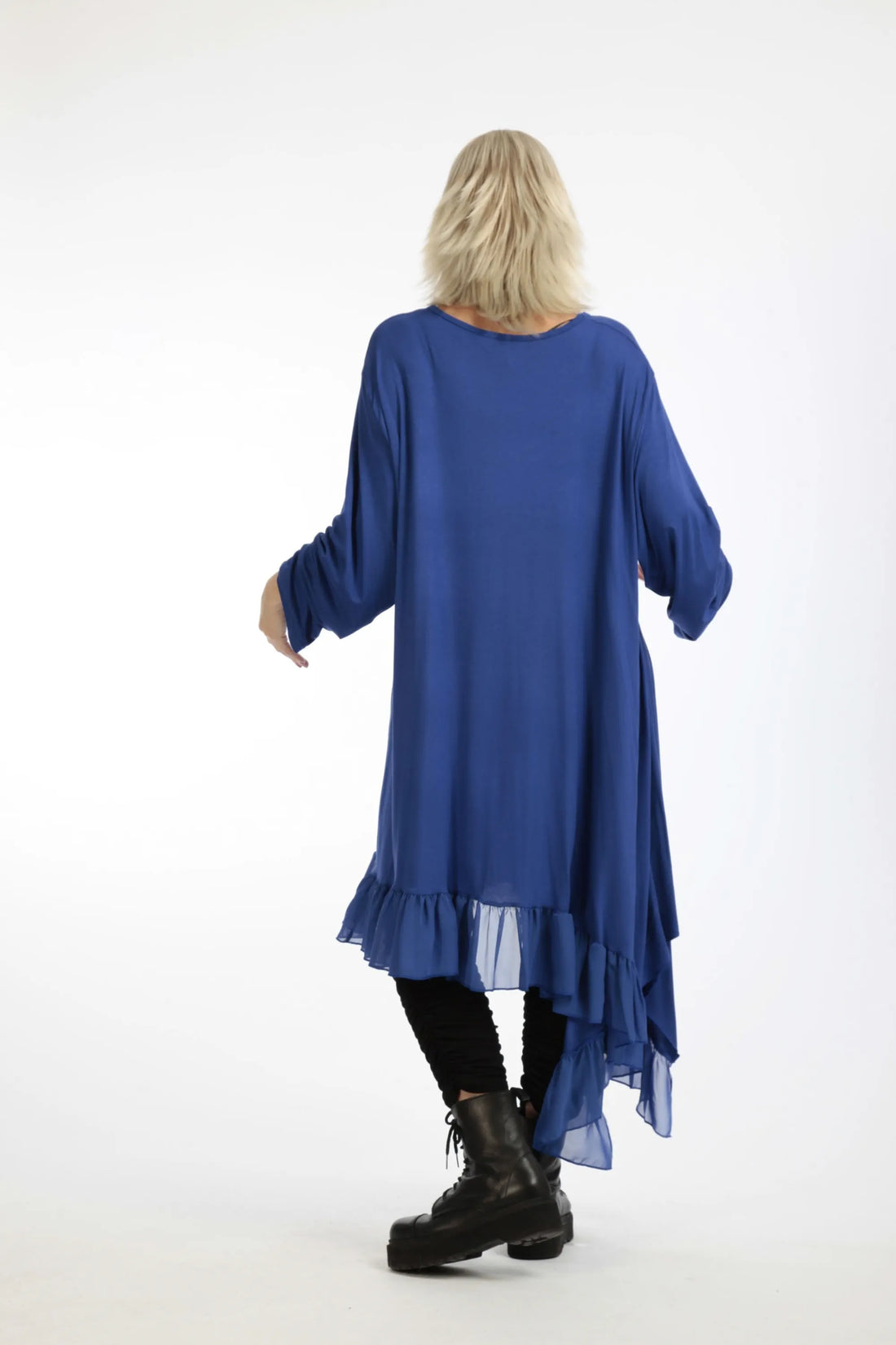  Kleid von AKH Fashion aus Viskose in asymmetrischer Form, 1197.06875, Blau, Ausgefallen