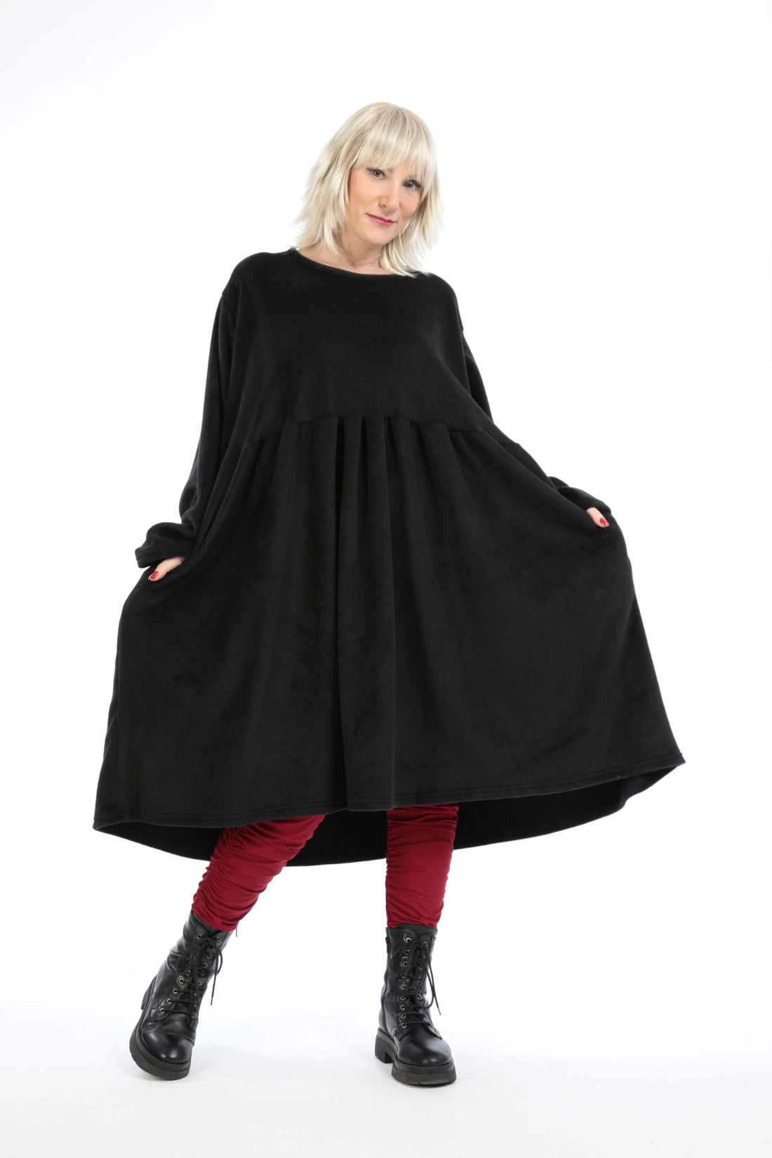  Kleid von AKH Fashion aus Polyester in gerader Form, 1210.06742, Schwarz, Schick, Modern