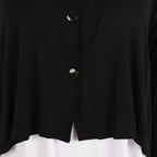  AKH Fashion Jacke in gerundeter Form, aus Viskose, 1312.00130, Schwarz, Schick, Modern