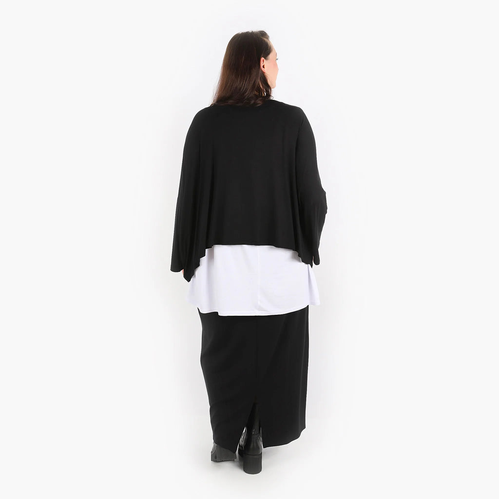  AKH Fashion Rock in gerader Form, aus Viskose, 1312.00186, Schwarz, Schick, Modern, Bequem