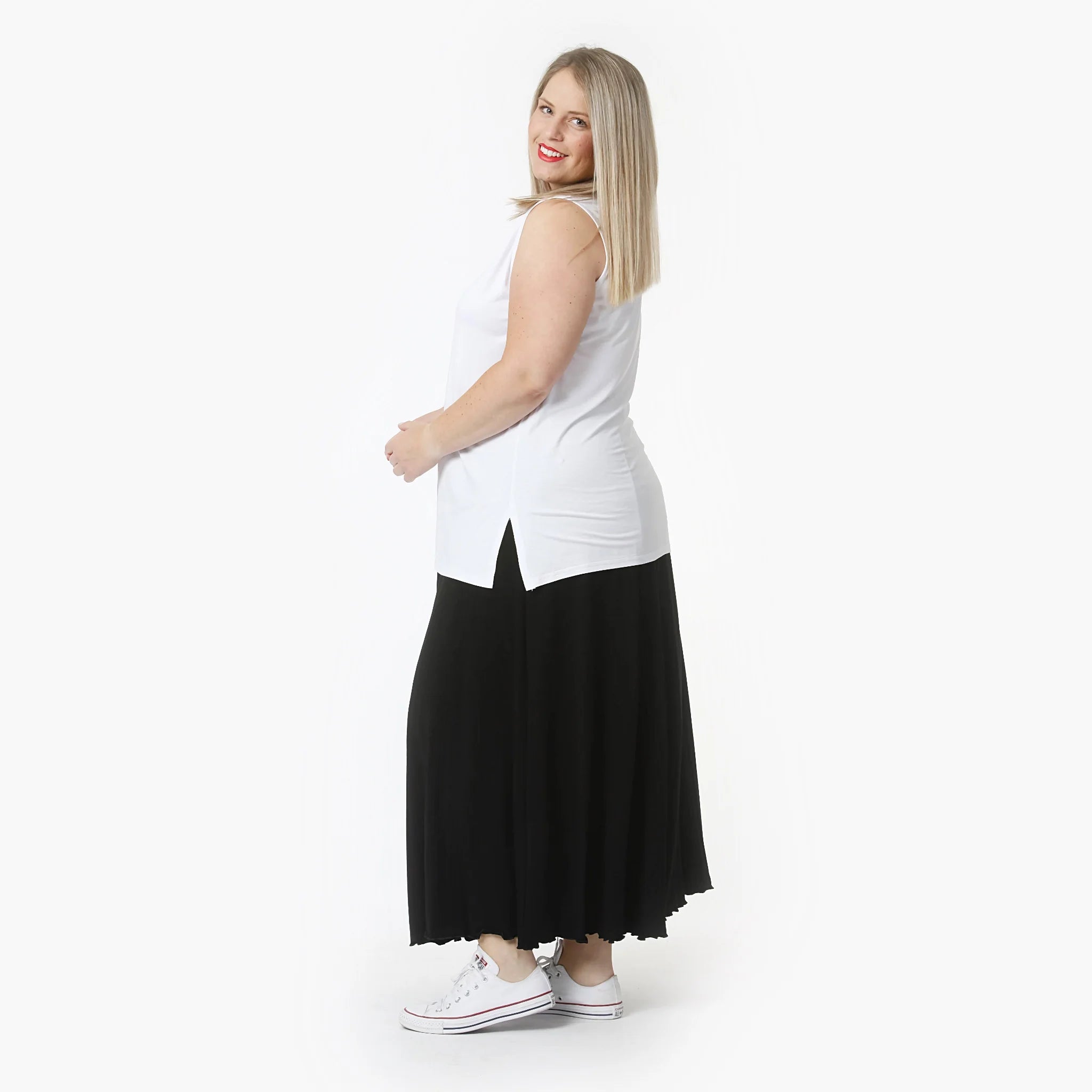  AKH Fashion Top in gerader Form, aus Viskose, 1312.00226, Weiß, Schick, Modern, Bequem