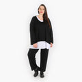  AKH Fashion Hose in gerader Form, aus Viskose, 1312.0122S, Schwarz, Schick, Modern, Bequem