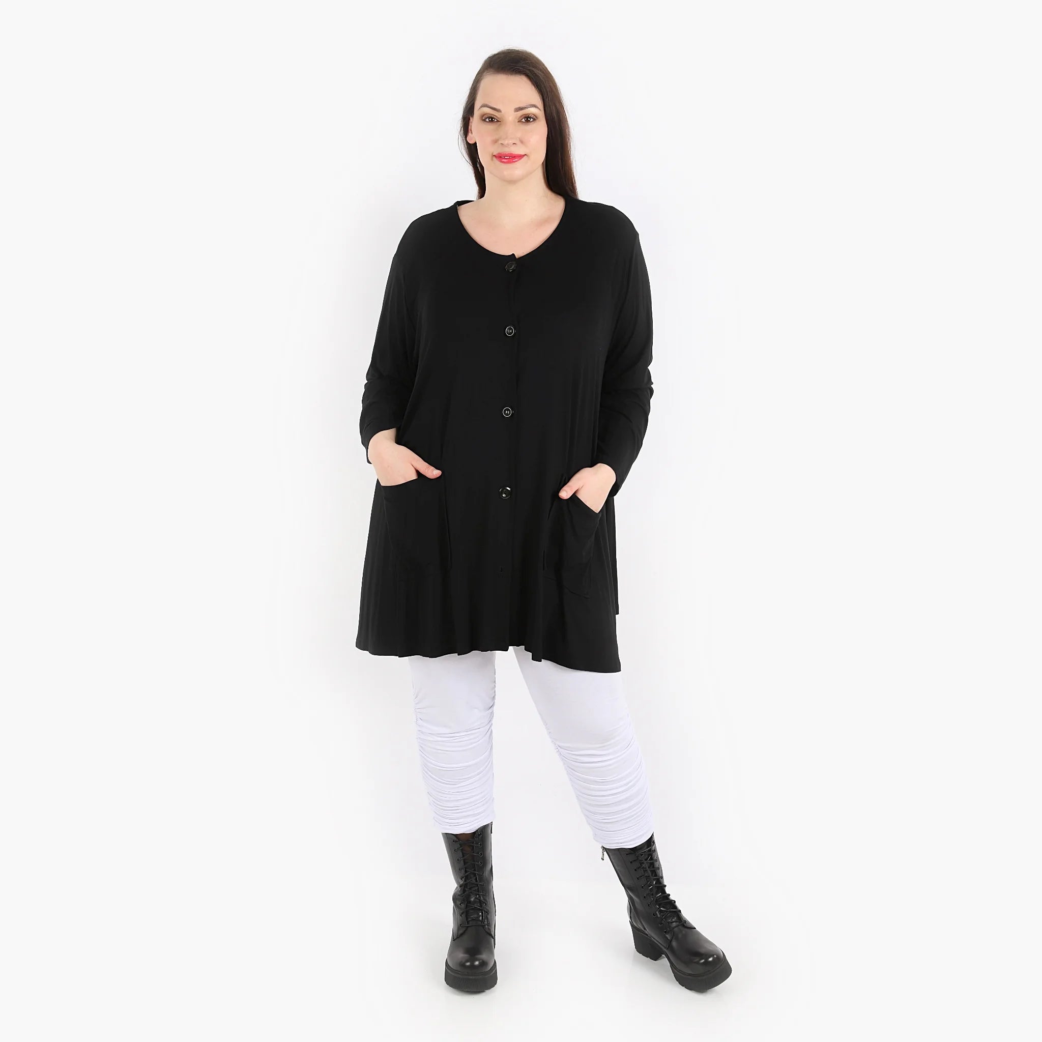 A-Form Jacke von AKH Fashion aus Viskose, ausgefallene, zeitlose Lagenlook Mode