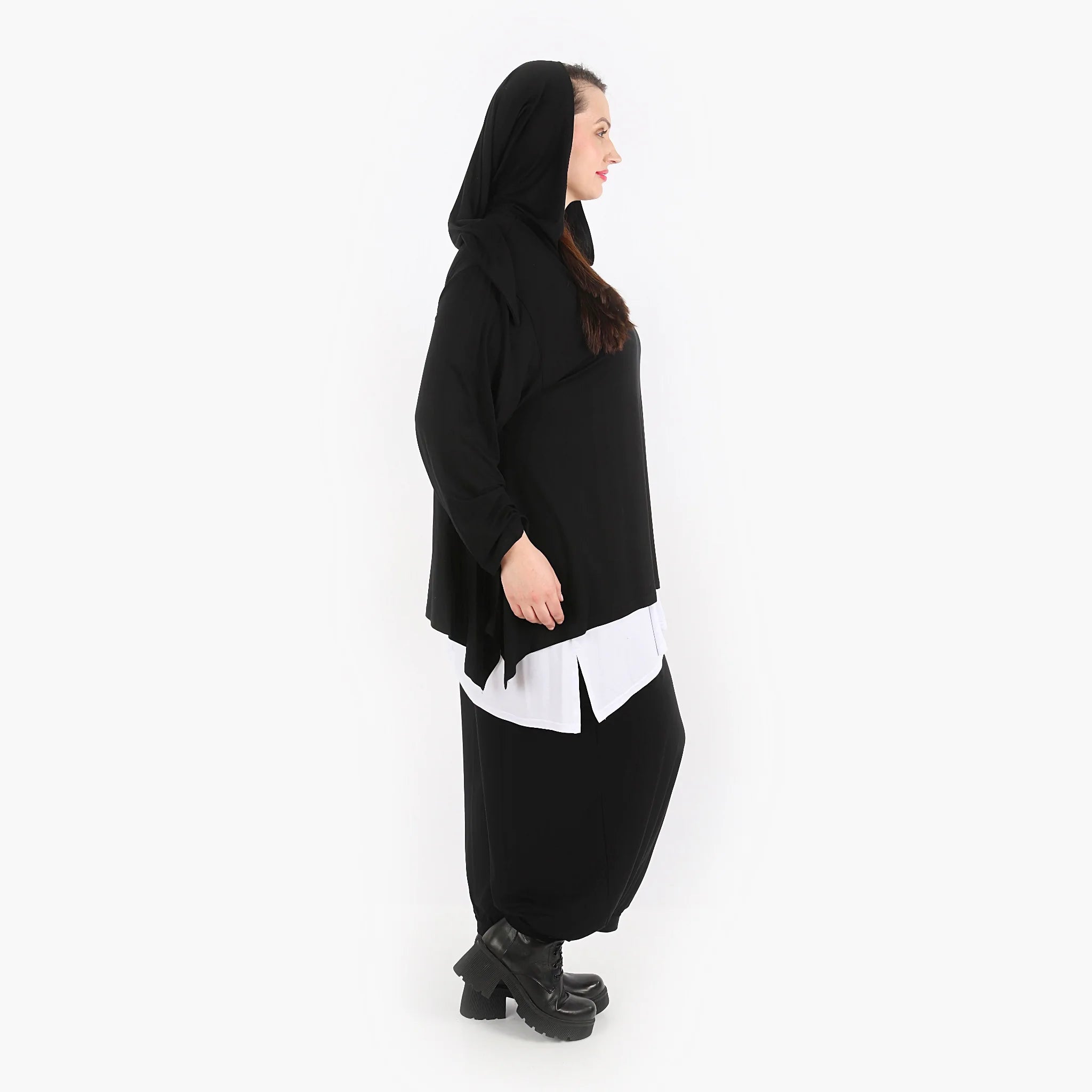  A-Form Shirt von AKH Fashion aus Viskose, 1312.03073, Schwarz, Schick, Modern, Bequem