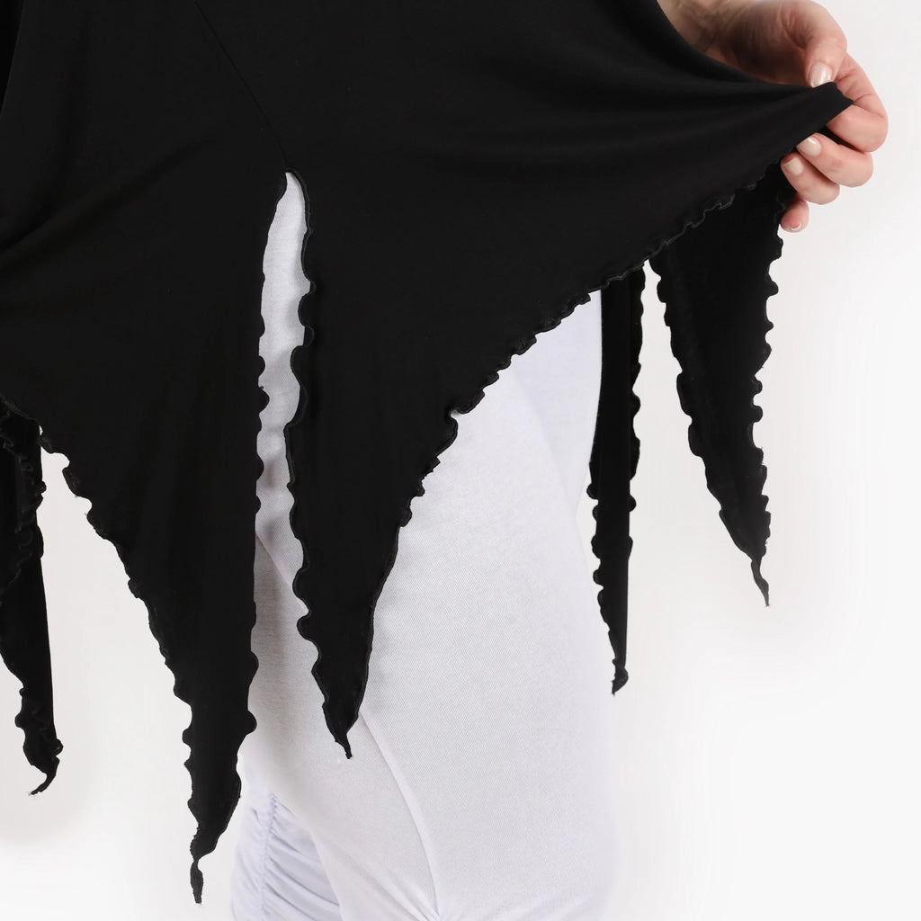  Zipfel Top von AKH Fashion aus Viskose, 1312.04130, Schwarz, Schick, Modern, Bequem