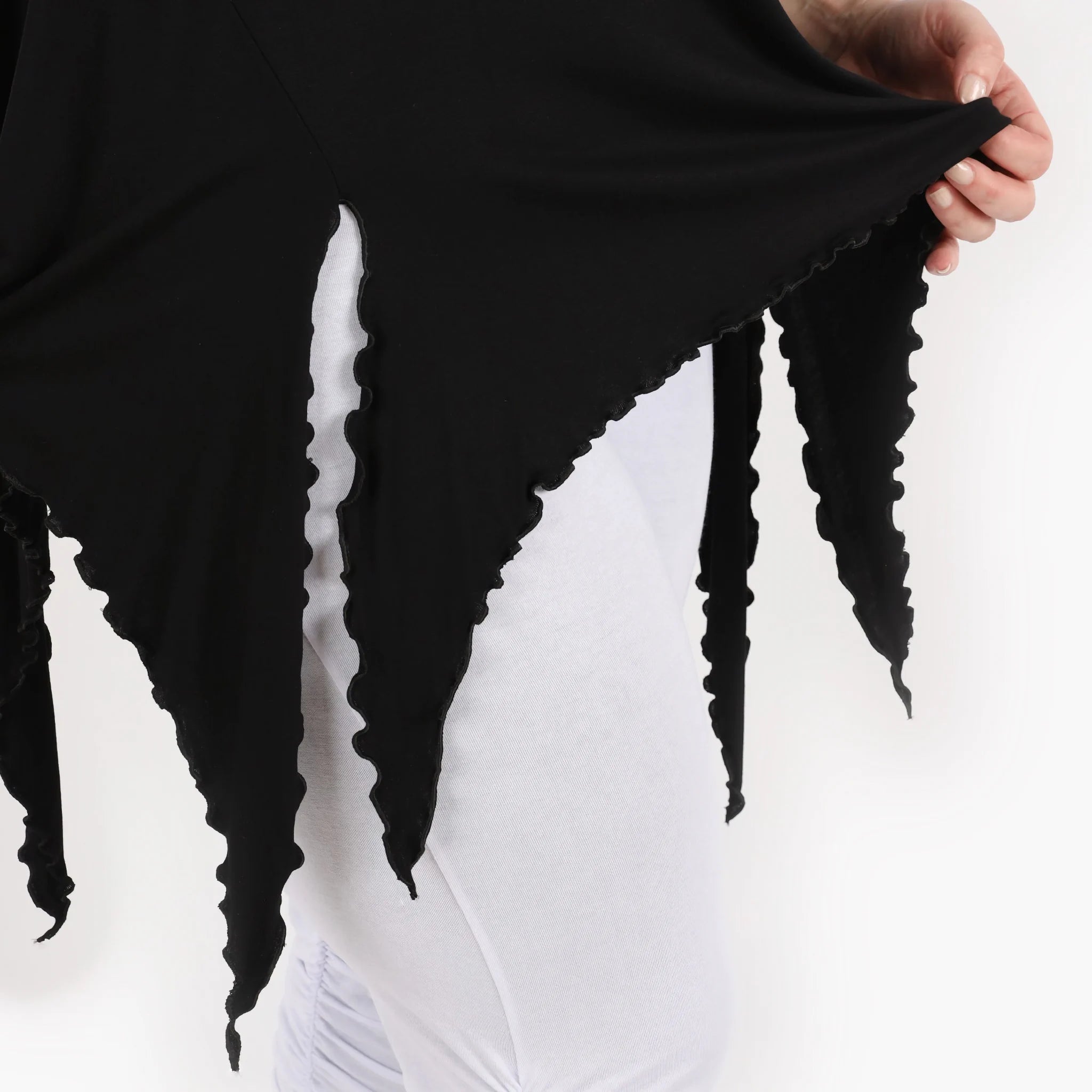  Zipfel Top von AKH Fashion aus Viskose, 1312.04130, Schwarz, Schick, Modern, Bequem