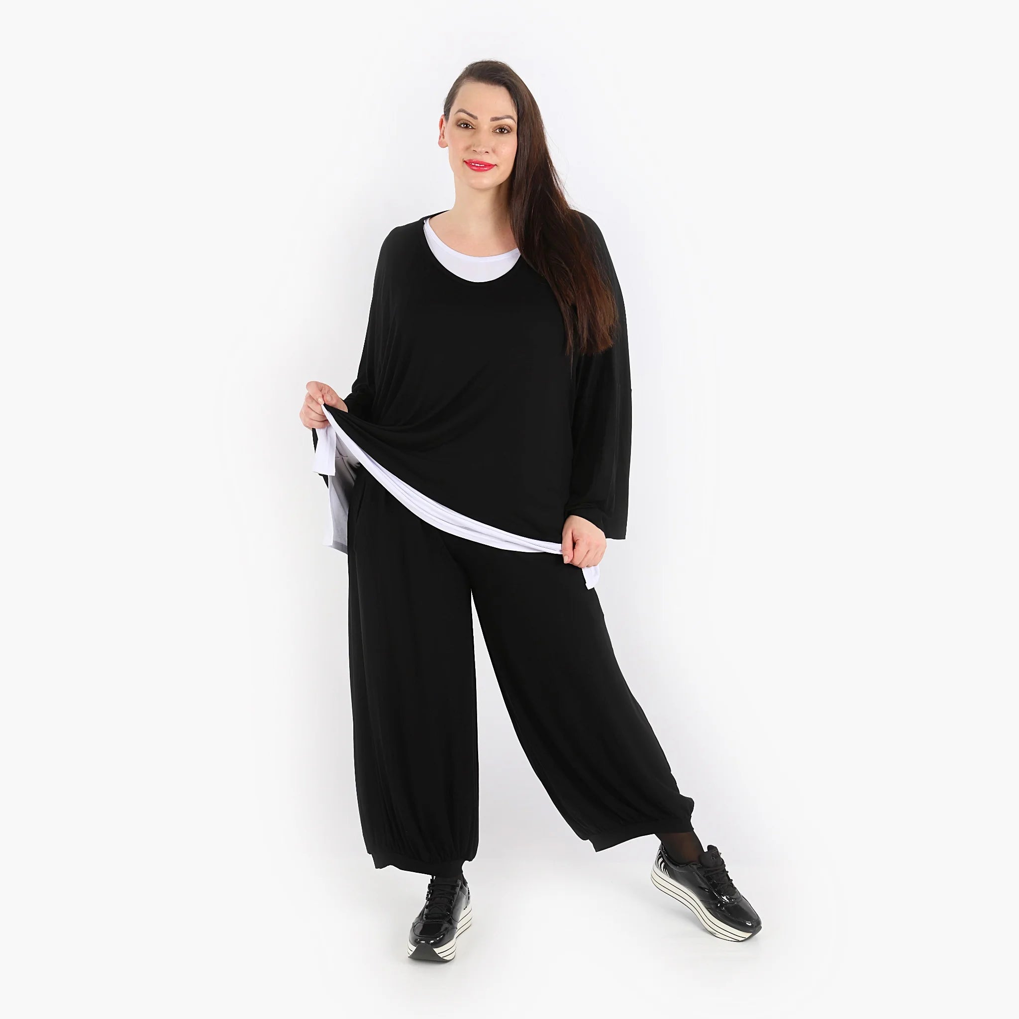  Ballonhose von AKH Fashion aus Viskose, 1312.08067, Schwarz, Unifarben, Schick, Modern