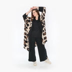  AKH Fashion Jacke in gerader Form, aus Viskose, 1369.06930, Beige-Schwarz-Braun, Leopard