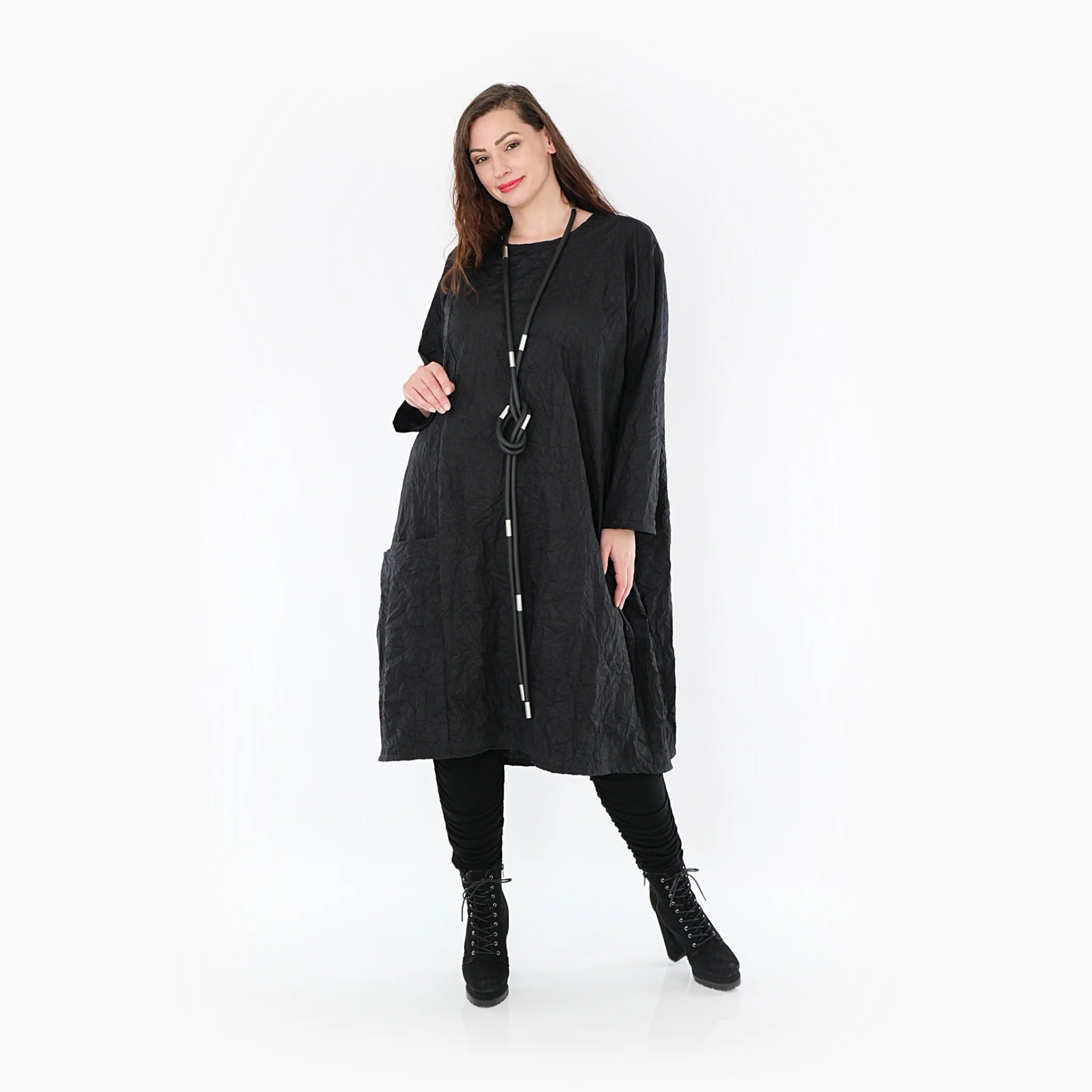 Kleid von AKH Fashion aus Viskose in gerader Form, ausgefallene Lagenlook Mode