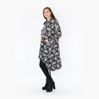  AKH Fashion Kleid in Vokuhila-Form, aus Materialmix, 1375.06882, Dunkelgrau-Grau, Kariert