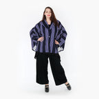  AKH Fashion Jacke in gerundeter Form, aus Materialmix, 1331.00140, Blau-Marine-Weiß