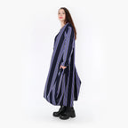  Ballonkleid von AKH Fashion aus Materialmix, 1331.01926, Blau-Marine-Weiß, Schick, Modern