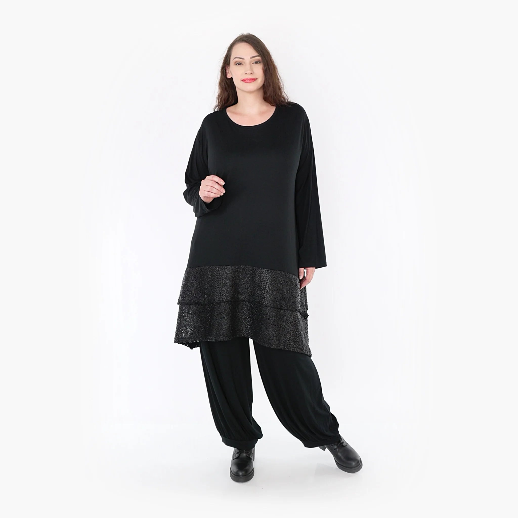 A-Form Shirt von AKH Fashion aus Viskose, ausgefallene, zeitlose Lagenlook Mode