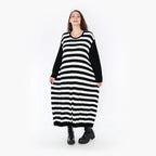  Ballonkleid von AKH Fashion aus Baumwolle, 1343.02344, Schwarz-Weiß, Schick, Modern