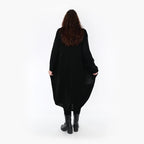  Ballonkleid von AKH Fashion aus Baumwolle, 1343.02402, Schwarz-Weiß, Streifen, Schick