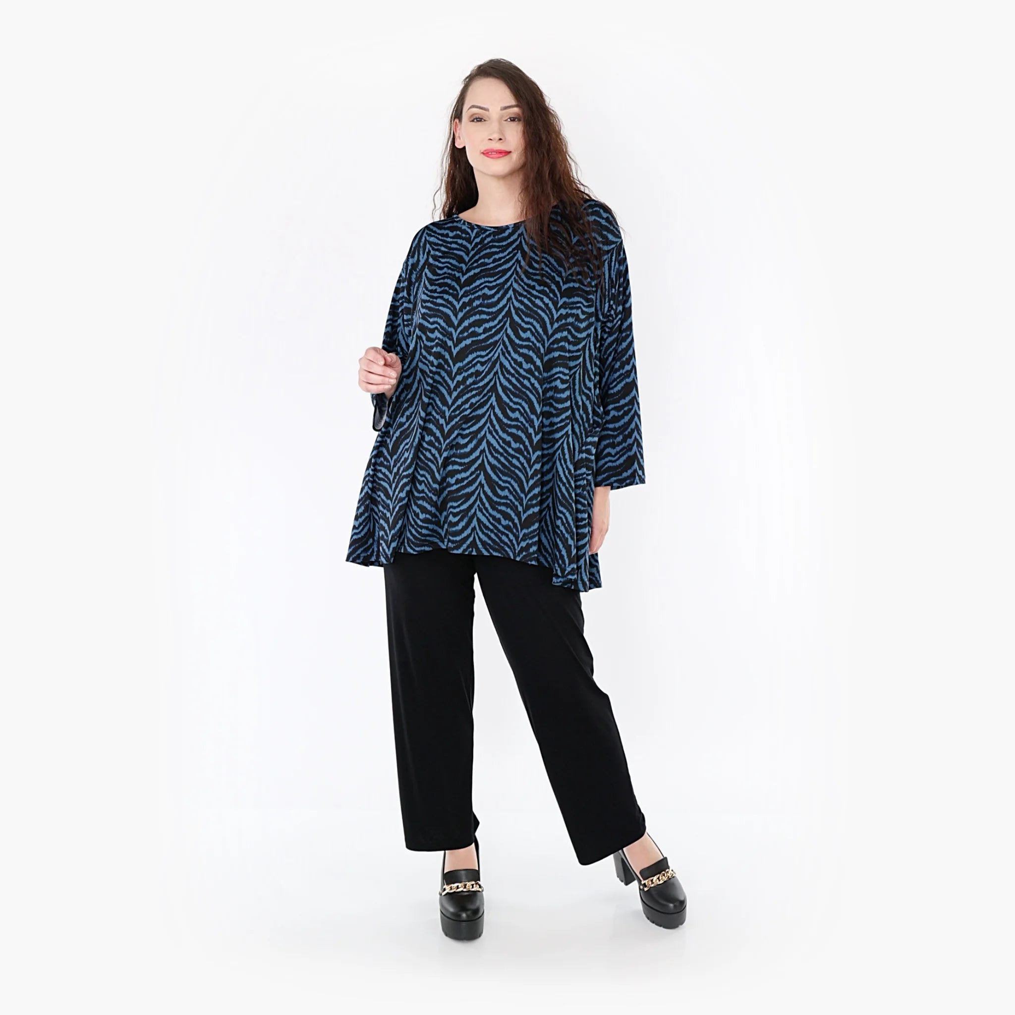 A-Form Shirt von AKH Fashion aus Viskose, ausgefallene, zeitlose Lagenlook Mode