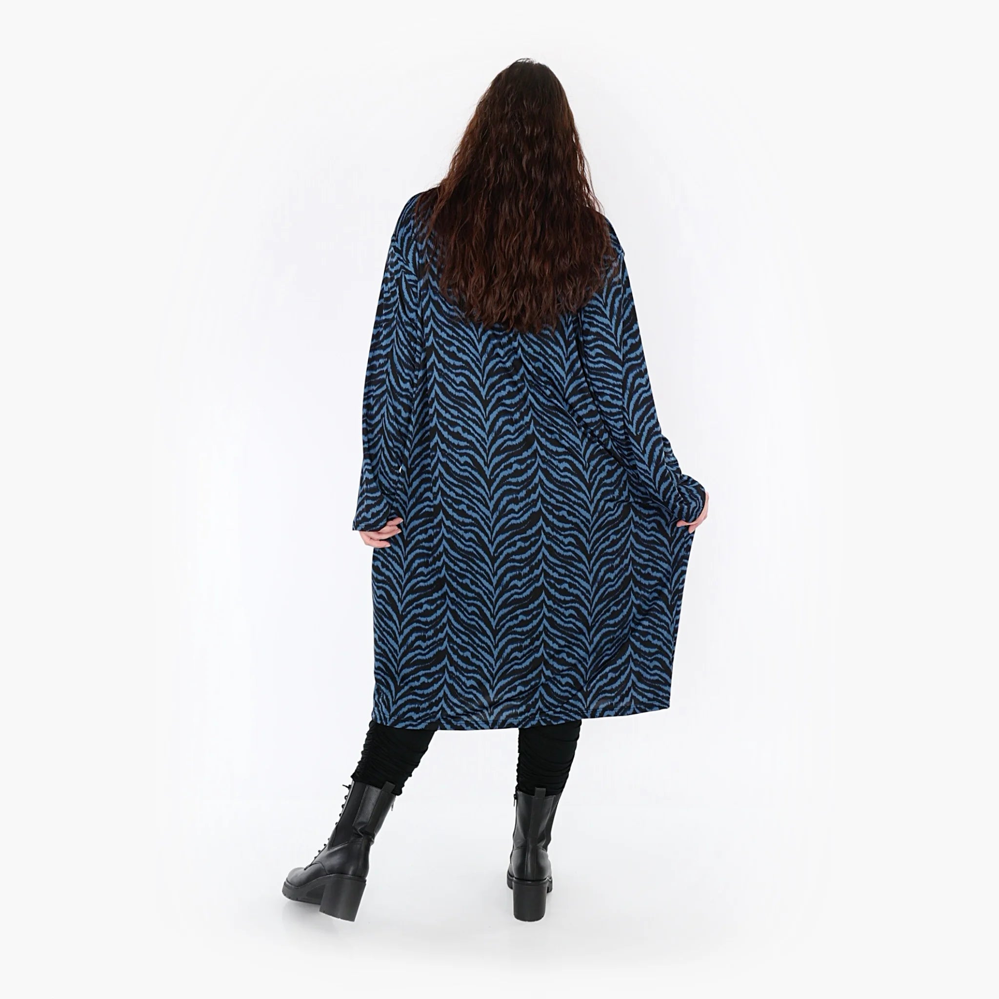  Ballonkleid von AKH Fashion aus Viskose, 1344.06942, Petrol-Schwarz, Schick, Modern