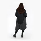  Ballonmantel von AKH Fashion aus Materialmix, 1346.06885, Schwarz-Dunkelgrau, Schick