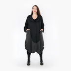  Ballonmantel von AKH Fashion aus Materialmix, 1346.06885, Schwarz-Dunkelgrau, Schick